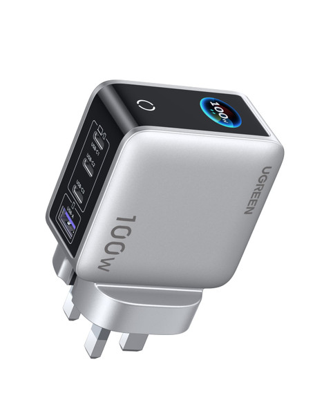 Ugreen Nexode Pro 100W GaN USB-C Charger with Smart Display, Foldable UK Plug - 45678B – image 3