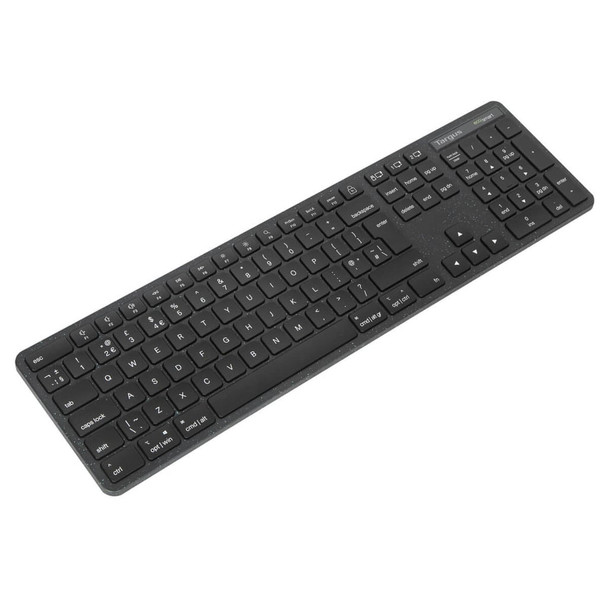 Targus EcoSmart Full-Size Wireless Keyboard, Bluetooth 5.0 + 2.4GHz, Multi-Device, UK QWERTY, Black - AKB873UK – image 2