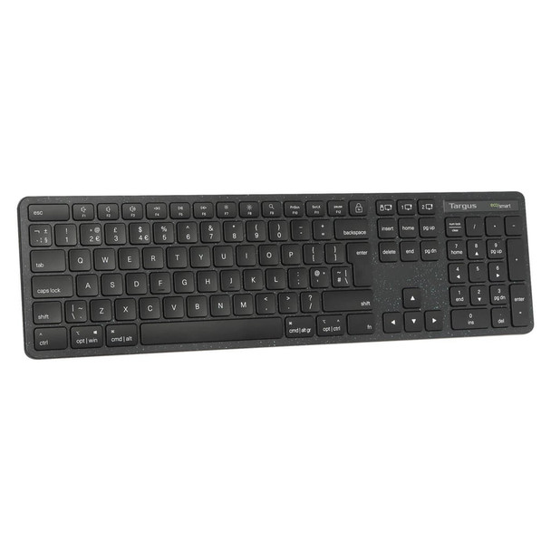 Targus EcoSmart Full-Size Wireless Keyboard, Bluetooth 5.0 + 2.4GHz, Multi-Device, UK QWERTY, Black - AKB873UK – image 4