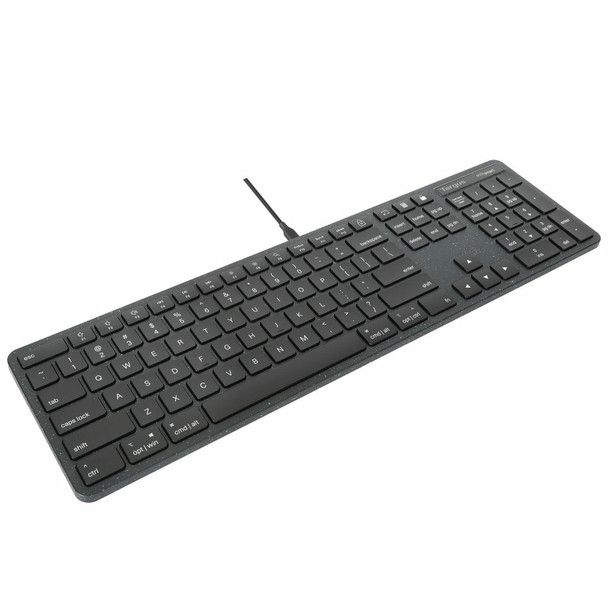 Targus EcoSmart Full-Size Wired USB Keyboard, Antimicrobial, UK QWERTY, Black - AKB874UK – image 2