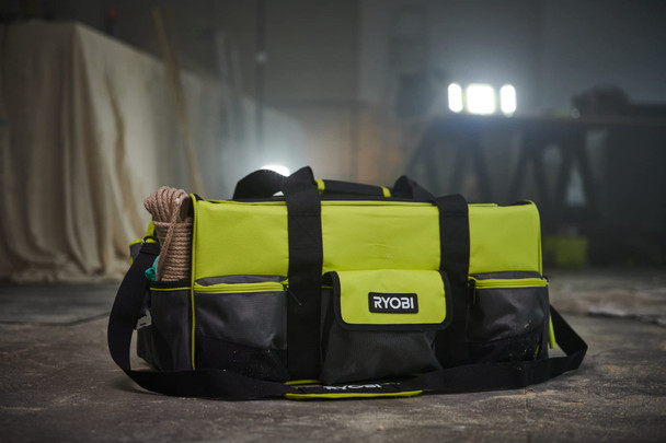 RYOBI Large Tool Bag, 16 Pockets, Hard Base, Padded Shoulder Strap, Black - RSSLTB1 – image 3