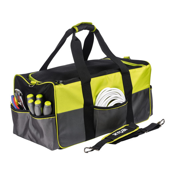RYOBI Large Tool Bag, 16 Pockets, Hard Base, Padded Shoulder Strap, Black - RSSLTB1 – image 4