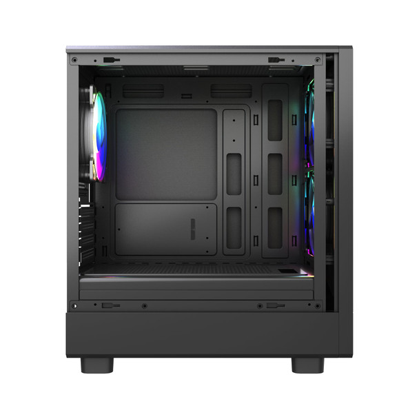 VIDA Spire M Micro ATX Gaming Case, Mesh Front, 3x ARGB Fans, Tempered Glass, Black - SPIREM-BLK – image 3