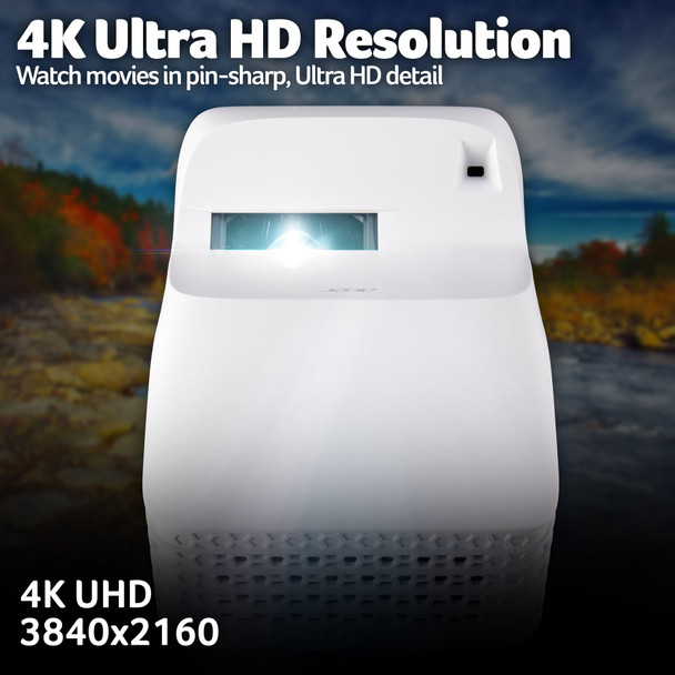 Acer HL1810U 4K UHD Ultra Short Throw RGB Laser Projector, 80-120" Image, Auto Focus - MR.P0E11.002 – image 3