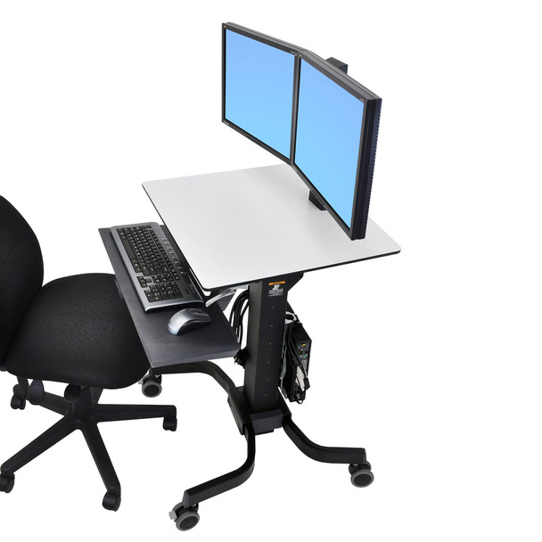 Ergotron WorkFit-C Dual Sit-Stand Workstation with Height-Adjustable Keyboard Tray - 24-214-085 – image 2