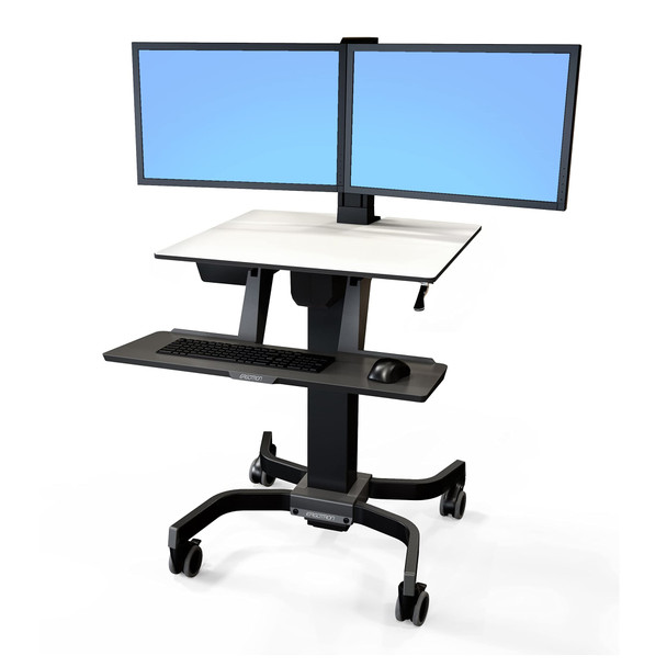 Ergotron WorkFit-C Dual Sit-Stand Workstation with Height-Adjustable Keyboard Tray - 24-214-085 – image 3