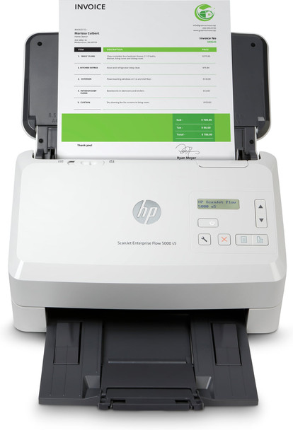HP ScanJet Enterprise Flow 5000 s5 A4 Sheet-fed Scanner, Duplex, 65ppm, 80-Sheet ADF - 6FW09A#B19