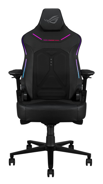 ASUS ROG Courser RGB Gaming Chair, 4D Armrests, 90-155° Recline, Magnetic Headrest, Black - 90GC01S0-MSG010
