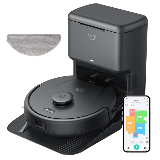 eufy L60 Hybrid Robot Vacuum with Mop and Self-Empty Station, 5,000 Pa Suction, Laser Navigation - T2278V11