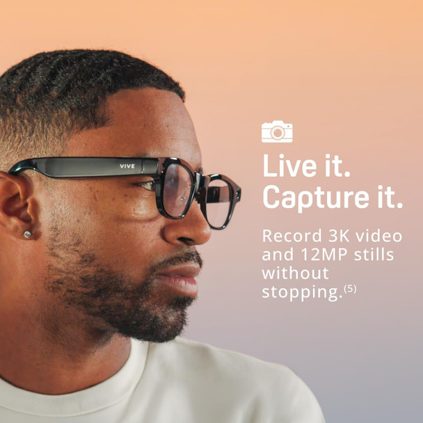 HTC VIVE Eagle AI Glasses, Camera, Open-Ear Speakers, ZEISS Lenses, Unisex Square, Coffee - 99HAUU012-RET – image 4