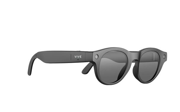 HTC VIVE Eagle AI Glasses, Camera, Open-Ear Speakers, ZEISS Lenses, Unisex Pantos, Charcoal Black - 99HAUT005-RET