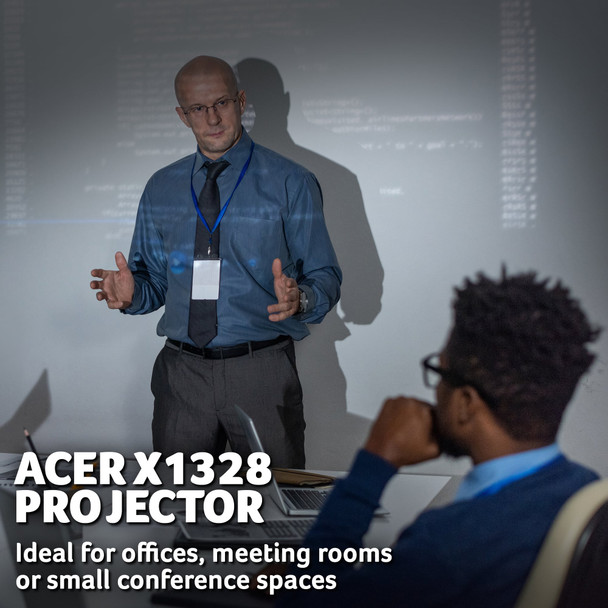 Acer X1328 DLP Projector, WXGA 1280x800, 5000 ANSI Lumens, 20000:1 Contrast, 2x HDMI - MR.JX611.003 – image 2