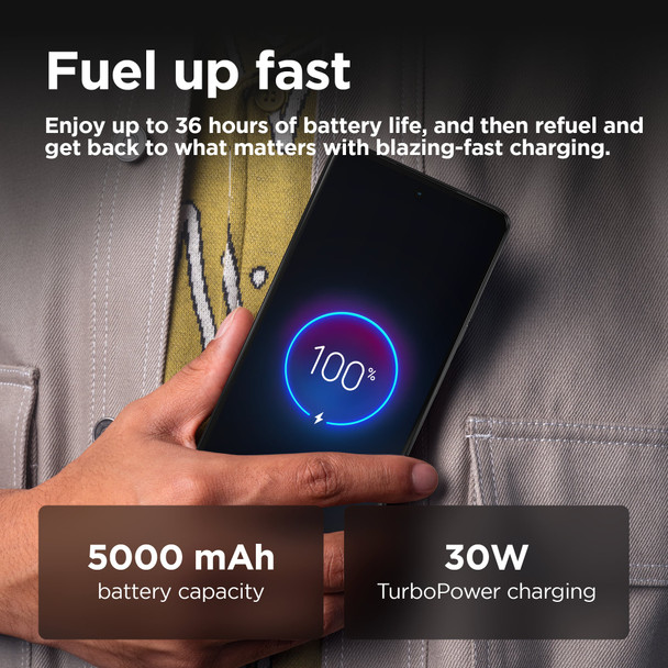 Motorola moto g75 5G Smartphone, 6.78" 120Hz, Snapdragon 6 Gen 3, 8GB RAM, 128GB, Android 14, Grey - PB3Y0021GB – image 7