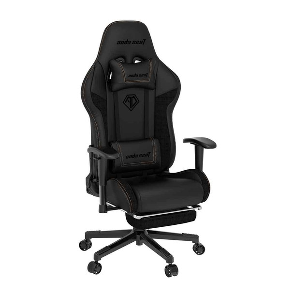Anda Seat Jungle 2 Pro Gaming Chair with Retractable Footrest, Black, Neck & Lumbar Pillows - 5T03BPVF