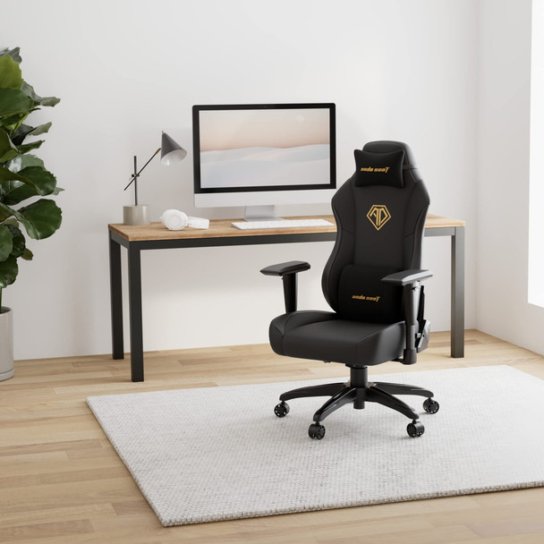 Anda Seat Phantom 3 Gaming Chair, Black PVC Leather, Reclining, Neck & Lumbar Pillows - 18Y06BPVC – image 2