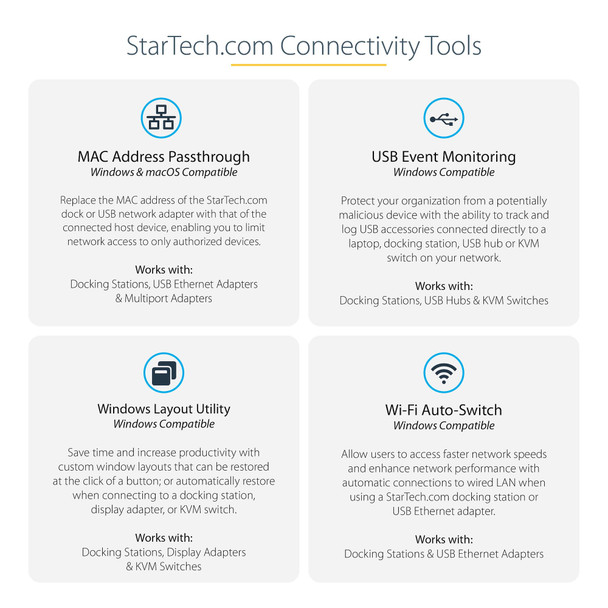StarTech.com USB-C Triple 4K Monitor Docking Station, 2x DP + HDMI, 100W Power Delivery, Gigabit Ethernet - DK30CH2DEPUE – image 8