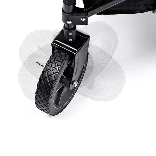 BLACK+DECKER Folding Garden Cart, 80kg Capacity, 360° Front Wheels, Black - BDCWBK01-XJ – image 5