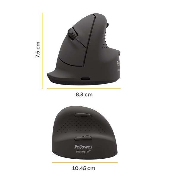 Fellowes Breyta Plus+ Ergonomic Vertical Mouse, Medium, Right-Handed, Bluetooth/Dongle/Wired – image 4