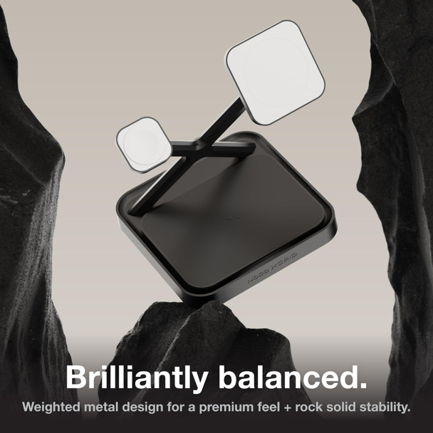 NOCO XGrid XDS3 3-in-1 Wireless Charging Stand for iPhone, Apple Watch & AirPods, Black, MagSafe Compatible - XDS3B – image 4