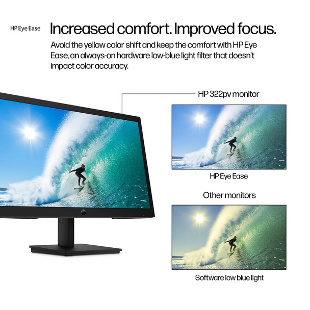HP 322pv 21.45" Full HD VA Monitor, 100Hz, Anti-Glare, HP Eye Ease - 9U5A2AA#ABU – image 3