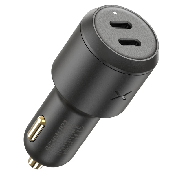 NOCO XGrid XV65 65W 2-Port USB-C Car Charger, GaN, Smart Power Sharing - XV65