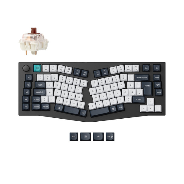 Keychron Q10 Max Wireless Mechanical Keyboard, Alice 75% UK ISO, Gateron Jupiter Brown, Carbon Black - Q10M-M3-UK – image 2
