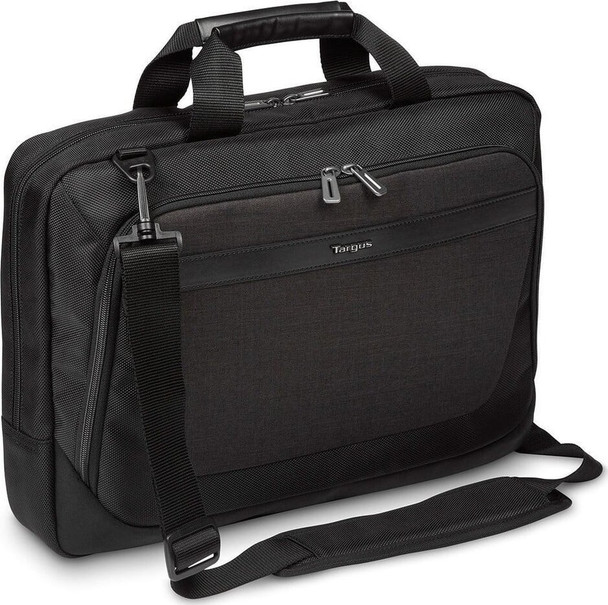 Targus CitySmart Advanced Multi-Fit Laptop Briefcase, 14-15.6", Black/Grey - TBT914GL