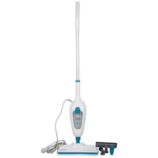BLACK+DECKER 2-in-1 Steam Mop 1600W with Handheld Steam Cleaner and 5 Accessories - FSMH13E5-GB