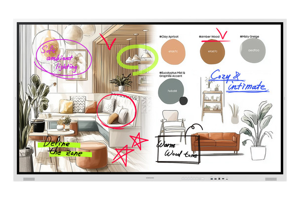 Samsung The Flip WMFX 85" 4K UHD Interactive Display, Touchscreen, Tizen 9.0 - LH85WMFWLGCXEN