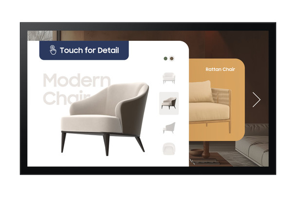 Samsung QM32C-T 32" Full HD Touchscreen Digital Signage Display, Wi-Fi, Tizen 7.0 - LH32QMCTBGCXEN