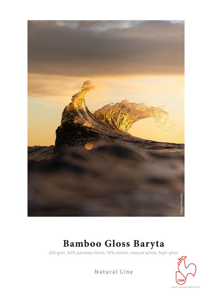 Hahnemühle Bamboo Gloss Baryta FineArt Inkjet Paper Roll, 305gsm, 24" x 12m, Natural White – image 2