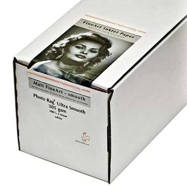 Hahnemühle Digital FineArt Photo Rag Ultra Smooth Paper Roll, 305gsm, 610mm x 12m, White