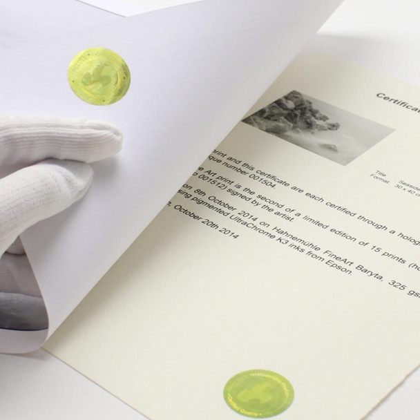 Hahnemühle Digital FineArt Certificate of Authenticity, A4, 25 Sheets with 50 Holograms – image 2