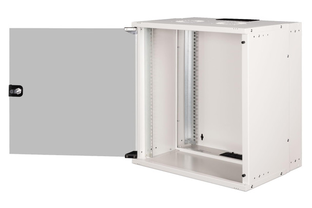 Digitus SoHo Pro 19" 12U Wall Mount Network Cabinet, Glass Door, 400mm Deep, 60kg, Grey - DN-49206 – image 3