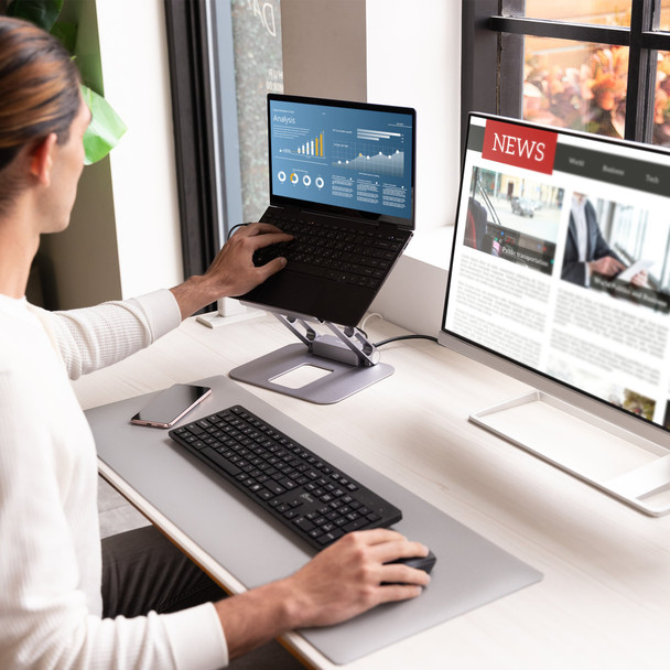 j5create JTS327 Multi-Angle Laptop Docking Stand, 4K HDMI, 100W PD, 16" - JTS327-N – image 6