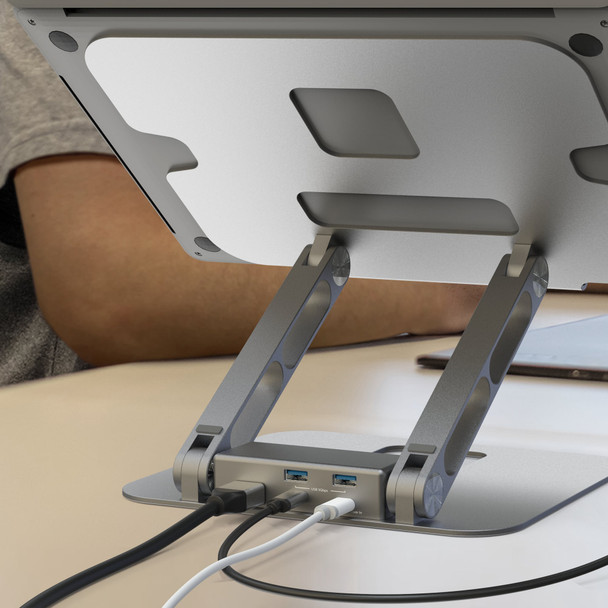 j5create JTS327 Multi-Angle Laptop Docking Stand, 4K HDMI, 100W PD, 16" - JTS327-N – image 5