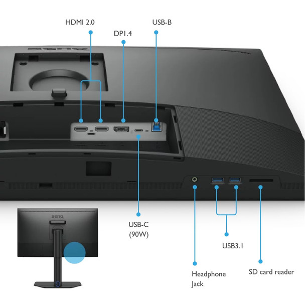 BenQ PhotoVue SW272QN 27" WQHD 60Hz IPS Monitor - 9H.Y0DLB.QBE – image 6