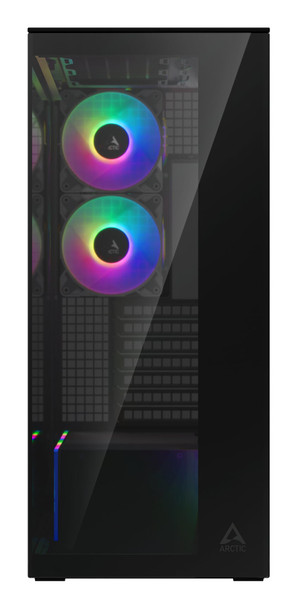 ARCTIC Xtender Mid Tower PC Case, E-ATX, 5 Pre-installed Fans, Tempered Glass, Mirror Black - ACPCC00018A – image 2