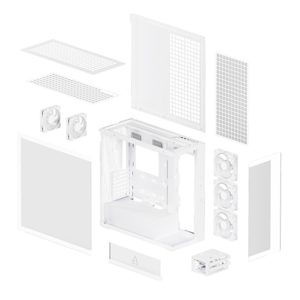 ARCTIC Xtender Mid Tower PC Case, E-ATX, 5 Pre-installed Fans, Tempered Glass, White - ACPCC00014A – image 8