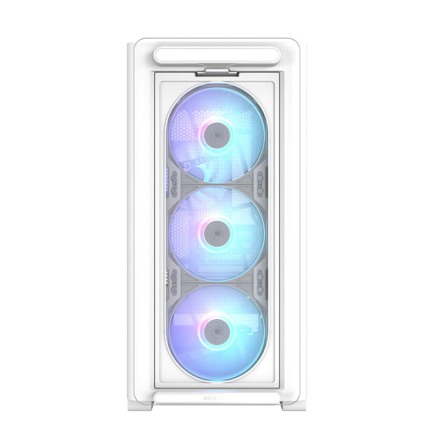 ASUS A23 PLUS Micro-ATX PC Case, Tempered Glass, 4x ARGB Fans, White - 90DC00K3-B19010