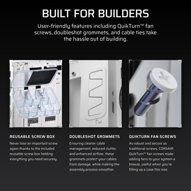 Corsair 5000T Mid-Tower ATX PC Case, Tempered Glass, USB-C, White - CC-9011301-WW – image 5