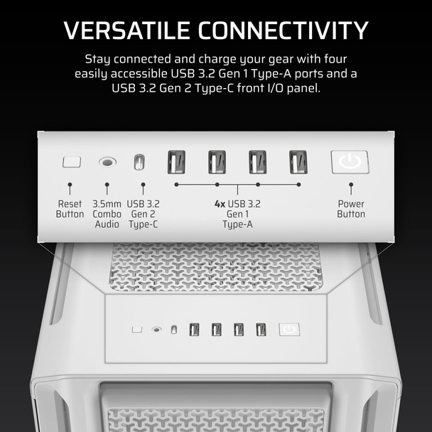 Corsair 5000T Mid-Tower ATX PC Case, Tempered Glass, USB-C, White - CC-9011301-WW – image 8