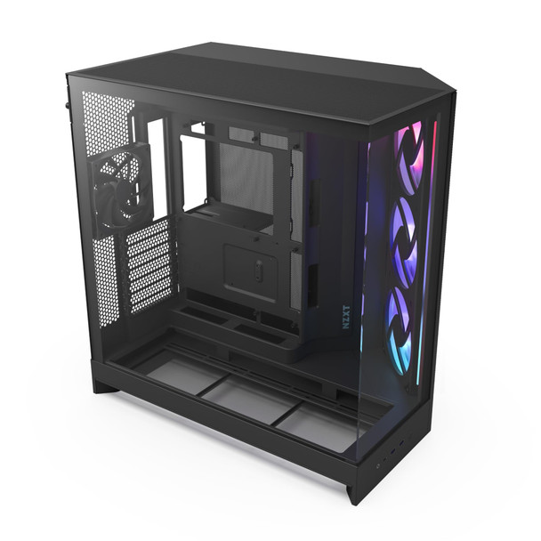 NZXT H9 Flow RGB Dual-Chamber Mid-Tower ATX PC Case, Black - CM-H92FB-R1