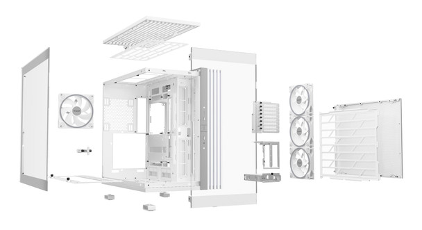 be quiet! Light Base 900 FX E-ATX Full Tower PC Case, Panoramic Glass, 4x 140mm ARGB Fans, White - BGW72 – image 5