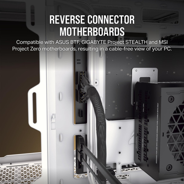 Corsair iCUE LINK 2500X RGB Micro-ATX Dual-Chamber PC Case, Tempered Glass, 2x RX120 RGB Fans, White - CC-9011268-WW – image 5
