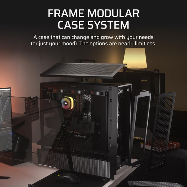 Corsair FRAME 4000D RS Modular Mid Tower PC Case, 3x RS120 Fans, E-ATX Support, InfiniRail, Black - CC-9011312-WW – image 4