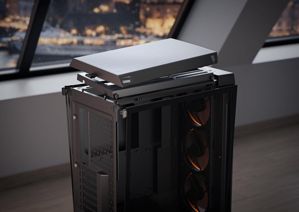 Fractal Design Meshify 3 RGB E-ATX PC Case, Light Tint Tempered Glass, 3x Momentum 14 ARGB Fans, Black - FD-C-MES3A-06 – image 3