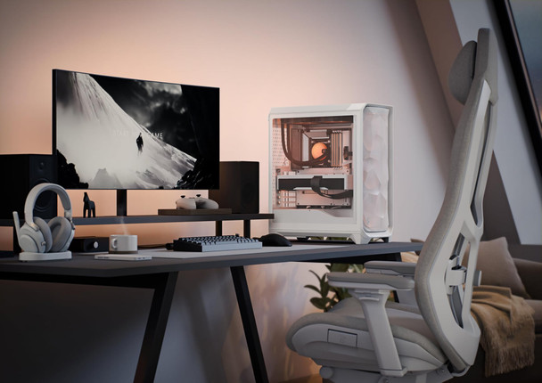Fractal Design Meshify 3 E-ATX PC Case, Clear Tint Tempered Glass, 3x Momentum 14 Fans, White - FD-C-MES3A-04 – image 4