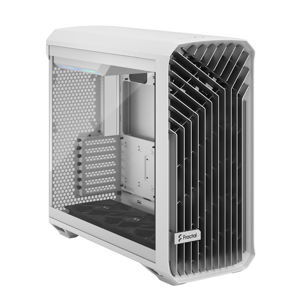 Fractal Design Torrent RGB E-ATX Mid Tower PC Case, Tempered Glass, 5x PWM Fans incl. 2x 180mm ARGB, White - FD-C-TOR1A-07