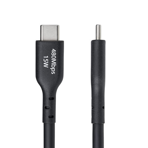 StarTech.com 4m USB-A to USB-C Charging Cable, 3A, USB 2.0, TPE Jacket, Black - USB2AC4MBKE – image 3